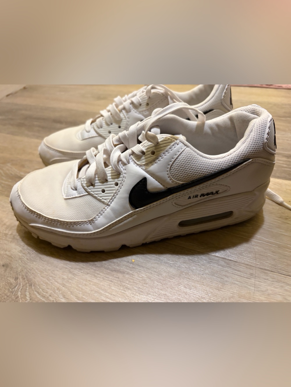 Nike Air Max White Black Athletic Sneakers